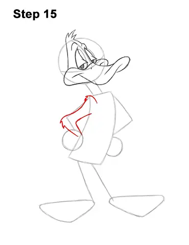 How to Draw Daffy Duck Full Body Looney Tunes 15