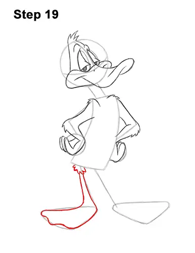 How to Draw Daffy Duck Full Body Looney Tunes 19