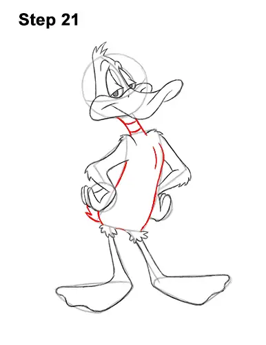 How to Draw Daffy Duck Full Body Looney Tunes 21