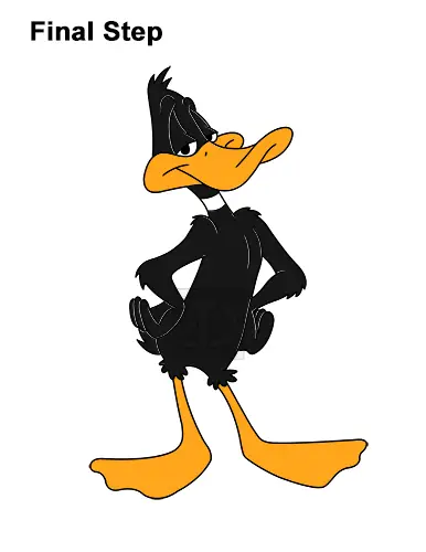 How to Draw Daffy Duck Full Body Looney Tunes