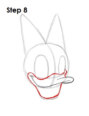  Draw Daisy Duck Step 8