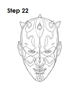 Sketch Darth Maul Coloring Page  Free Printable Coloring Pages for Kids