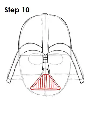 Draw Darth Vader Step 10