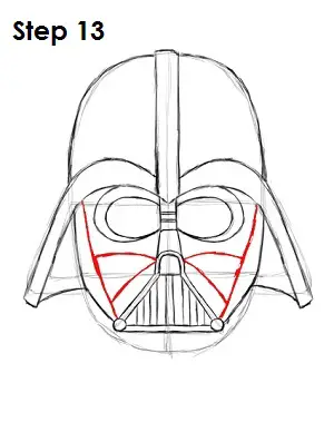 Draw Darth Vader Step 13