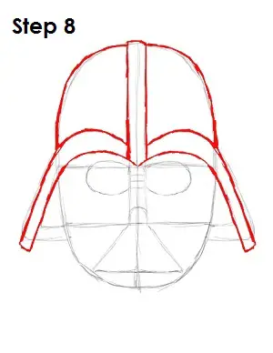 Draw Darth Vader Step 8