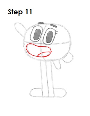 How to Draw Darwin Watterson Step 11