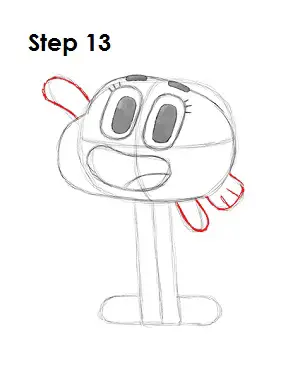 How to Draw Darwin Watterson Step 13