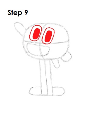 How to Draw Darwin Watterson Step 9