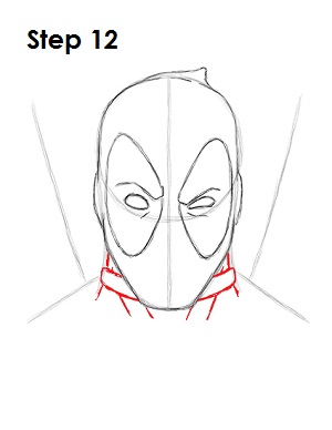 deadpool mask drawing