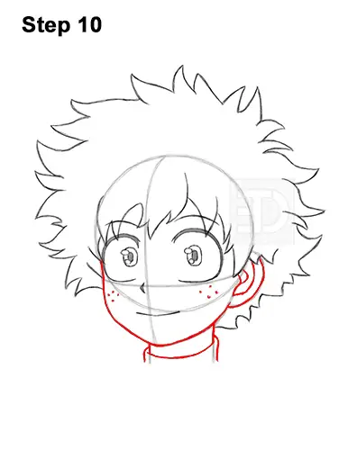 How to Draw Deku (Izuku Midoriya) from My Hero Academia VIDEO & Step-by ...