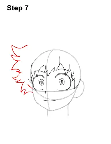 How to Draw Deku Izuku Midoriya Head My Hero Academia 7