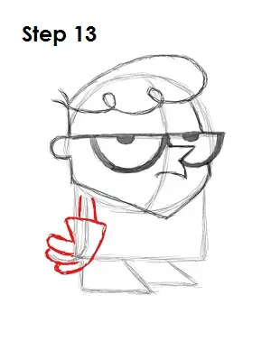 How to Draw Dexter Step 13