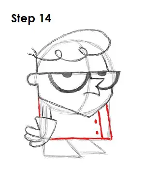 How to Draw Dexter Step 14