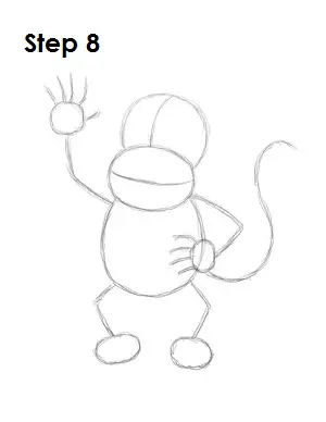 How to Draw Diddy Kong Step 8