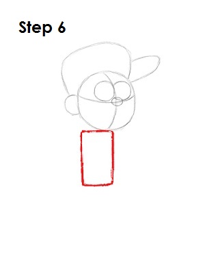 Draw Dipper Pines Step 6