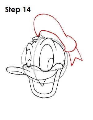 donald duck drawing face