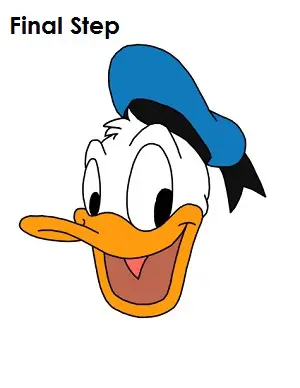 Draw Donald Duck Completed Drawing