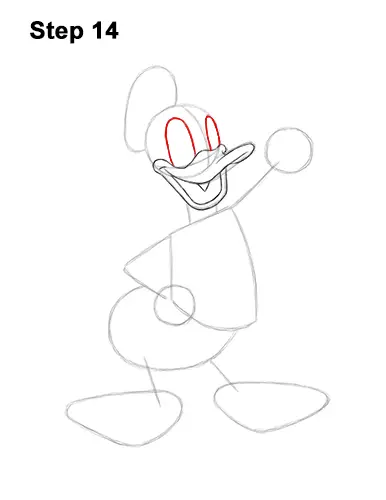 How to Draw Donald Duck Full Body 14