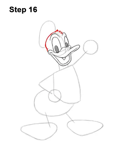 How to Draw Donald Duck Full Body 16