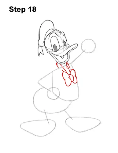 How to Draw Donald Duck Full Body 18