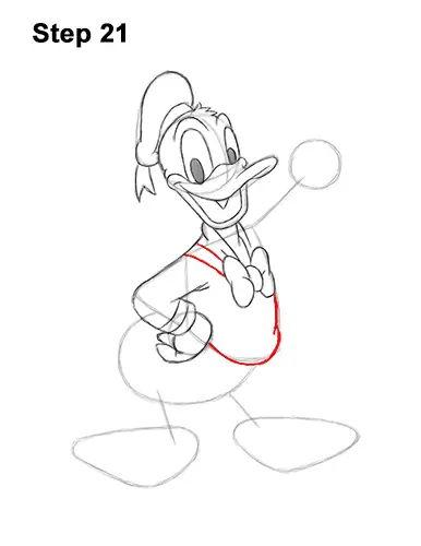 How to Draw Donald Duck Full Body 21