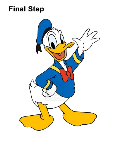 How to Draw Donald Duck Full Body