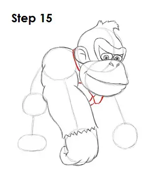 Draw Donkey Kong Step 15