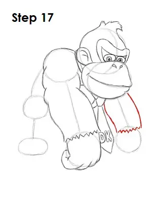 Draw Donkey Kong Step 17