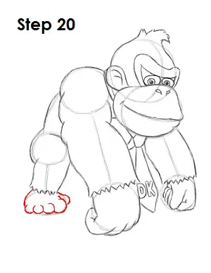 Draw Donkey Kong Step 20