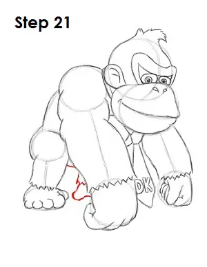 Draw Donkey Kong Step 21