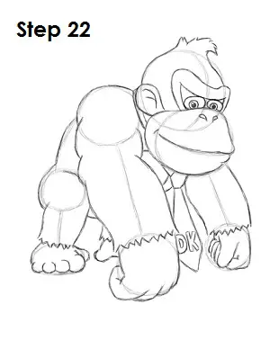 Draw Donkey Kong Step 22