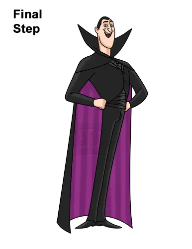 How to Draw Count Dracula Hotel Transylvania