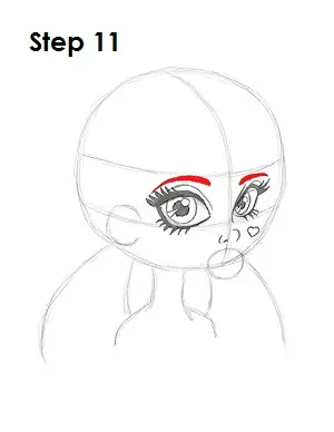 How to Draw Draculaura Step 11