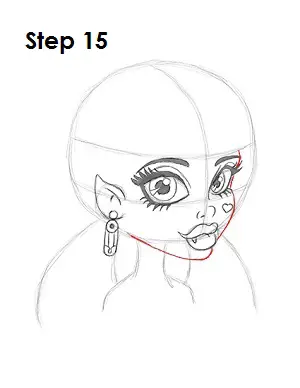How to Draw Draculaura Step 15