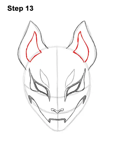 How to Draw Fortnite Max Drift Skin Mask 13