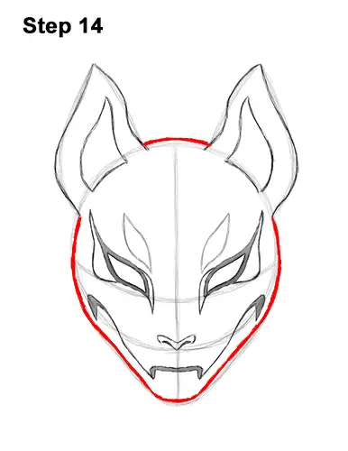 How to Draw Fortnite Max Drift Skin Mask 14