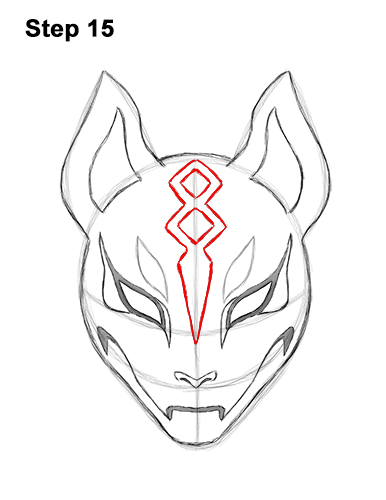 How to Draw Fortnite Max Drift Skin Mask 15