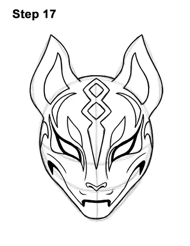 How to Draw Fortnite Max Drift Skin Mask 17