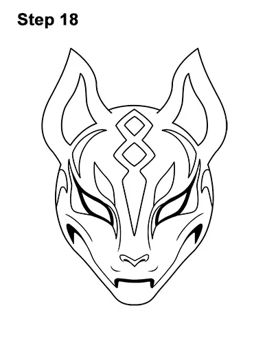 How to Draw Fortnite Max Drift Skin Mask 18