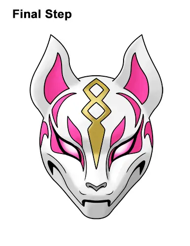 How to Draw Drift Mask (Fortnite) with Step-by-Step Pictures