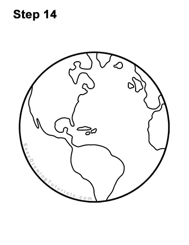 How to draw earth - YouTube