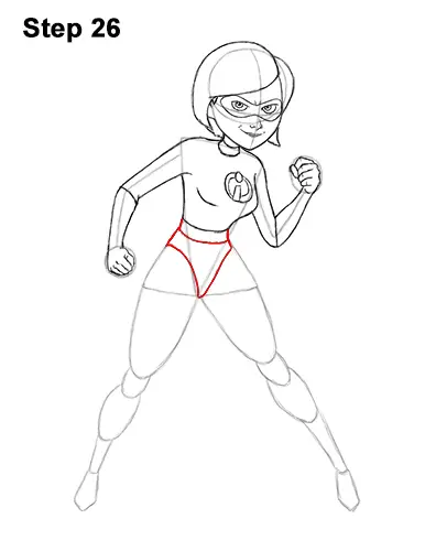 How to Draw Elastigirl Helen Parr Incredibles 26