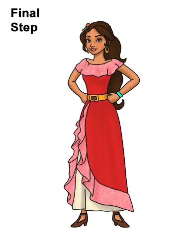 How to Draw Princess Elena of Avalor Full Body