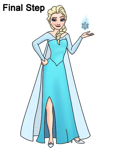 Draw Elsa Body Frozen