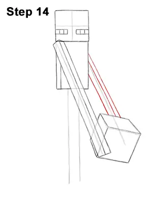 Draw Minecraft Enderman 14