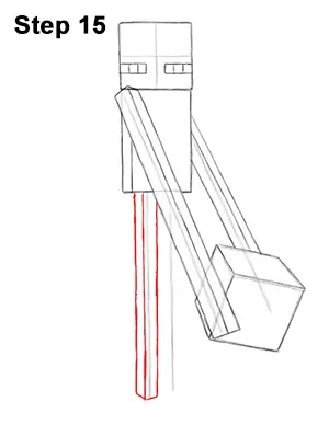 Draw Minecraft Enderman 15