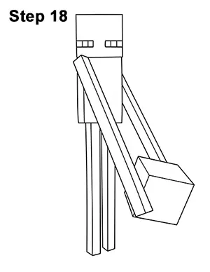 Draw Minecraft Enderman 18