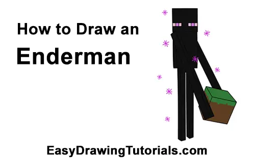 How to Draw Minecraft Enderman