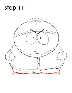 Draw Eric Cartman Step 11