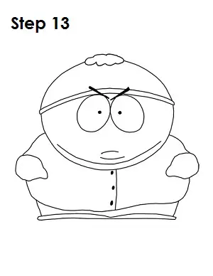 Draw Eric Cartman Step 13